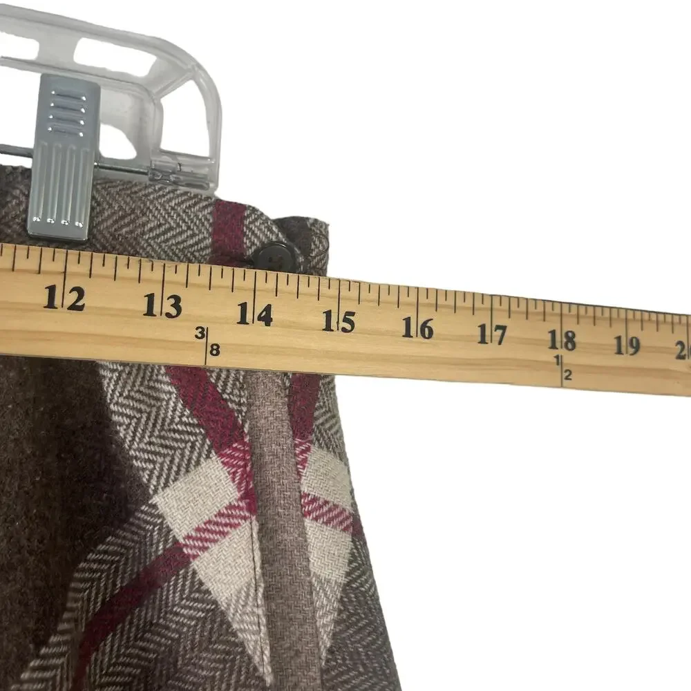 Summit Too Vintage‎ 90s Women's Size 32 Wool Academia Plaid Maxi Skirt